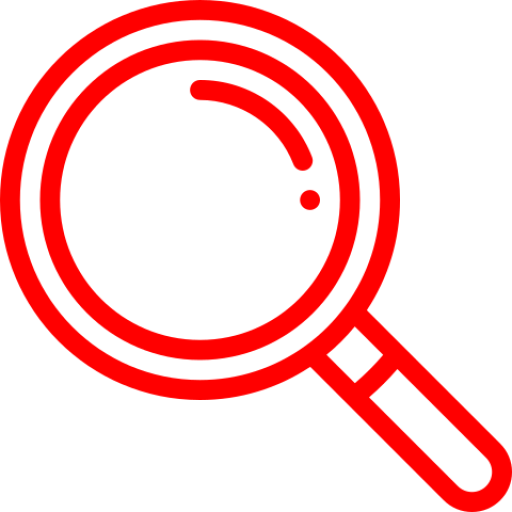 An icon depicting a magnifying glass